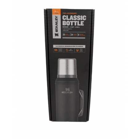 Termo Stanley Classic con tapón cebador negro 950 ml (CONSULTA DISPONIBILIDAD Y PRECIO FINAL POR WHATSAPP)