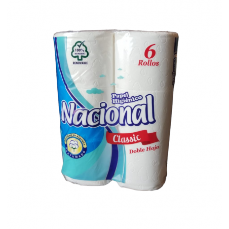 Pack x6 rollos Papel Higiénico Nacional Doble Hoja (CONSULTA DISPONIBILIDAD Y PRECIO FINAL POR WHATSAPP)