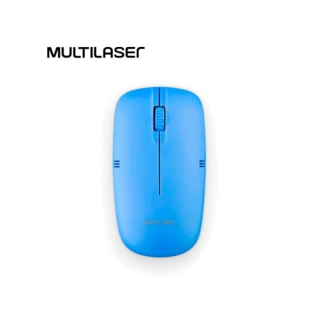 Mouse Inalámbrico Multilaser Azul (MO288)
