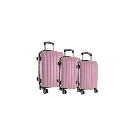 Set x3 maletas Clipper Club rosado