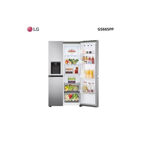 Refrigerador LG frío seco Side by Side inverter platinum silver 591 Lts ...