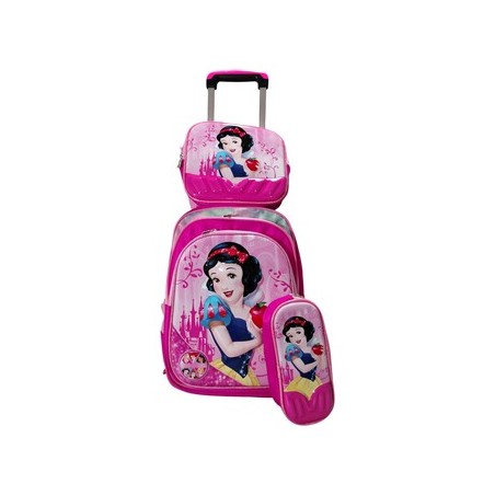 Set Escolar 3 en 1 Blanca Nieves con ruedas (CONSULTA DISPONIBILIDAD Y PRECIO FINAL POR WHATSAPP)