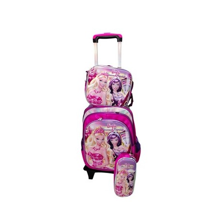 Set Escolar 3 en 1 Barbie con ruedas (CONSULTA DISPONIBILIDAD Y PRECIO FINAL POR WHATSAPP)
