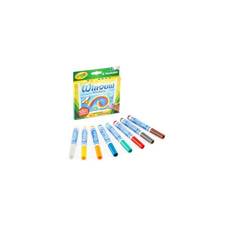 Caja x 8 Marcadores Crayola lavables para ventana (CONSULTA DISPONIBILIDAD Y PRECIO FINAL POR WHATSAPP)