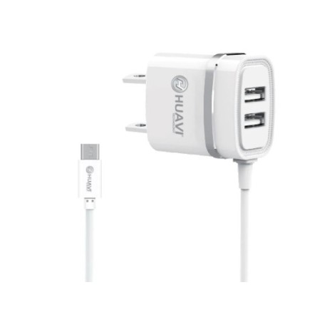 Cargador Huavi H904 USB - Micro B con 2 puertos USB