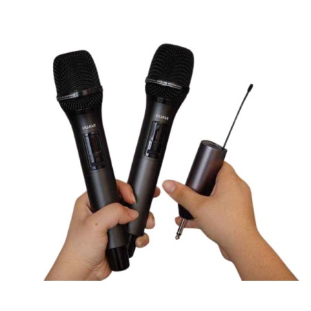 Set x2 micrófonos inalámbricos Huavi H-M10