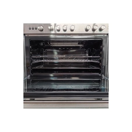 Cocina Hitech 5 hornallas Acero inox alta resistencia 90x58x77 cm