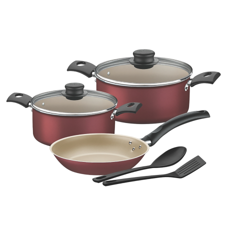 Set Ollas + utensilios Tramontina 7 piezas