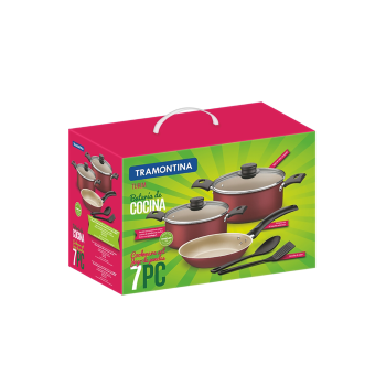 Set Ollas + utensilios Tramontina 7 piezas
