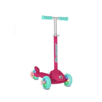 Monopatín Skatenet Led Ajustable Rosa