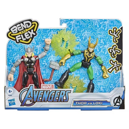 Figuras Thor Vs Loki Bend And Flex Pack 15 Cm