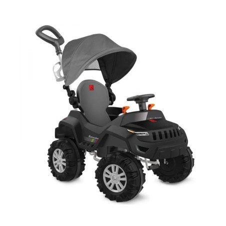Super Jeep Negro Bandeirante Reclinable Con Techo