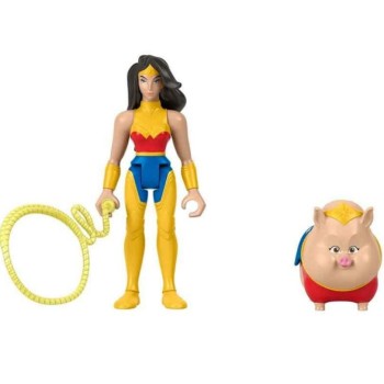 Set De Muñecos Liga De Los Pets Mujer Maravilla Y Mascota