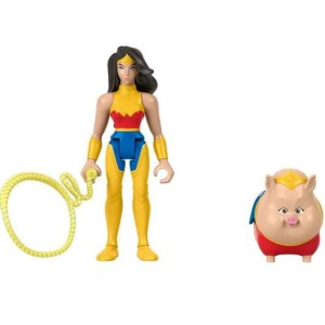 Set De Muñecos Liga De Los Pets Mujer Maravilla Y Mascota