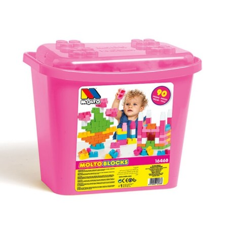 Caja de 90 Bloques Molto Niña Baby Land Rosa