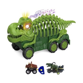 Auto dinocar verde con 2 autitos