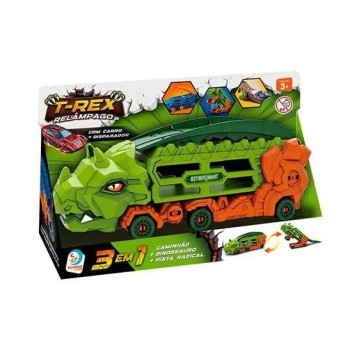 Remolque t rex relampago con 1 autito