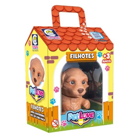 Perrito pet love filhote en caja