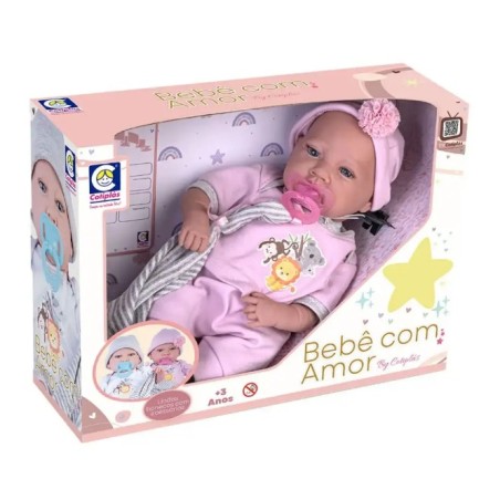 Muñeca bebe con amor nina con mantita