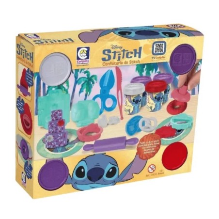 Kit de pasteleria de stitch en plastilina