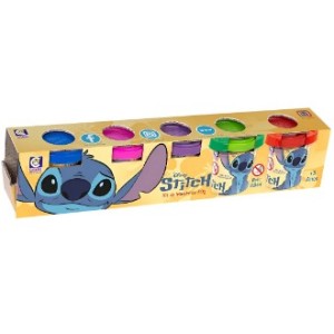 5 potes de plastilina de stitch de 50 gr