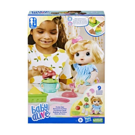 Muñeca Baby Alive Bebida De Frutas Manzana