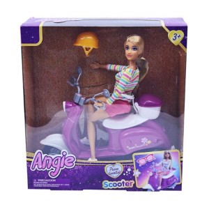Muñeca Angie Fashion Con Scooter