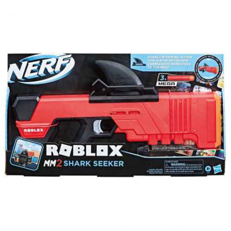 Pistola Hasbro Nerf Roblox Mm2 lanzador Shark seeker