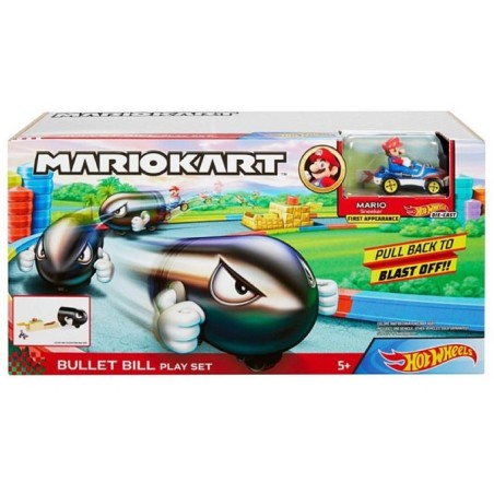 Set De Juego Hot Wheels Mario Kart Pista Lanza Bullet Bill