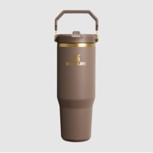 Botella Stanley 0.89Lt - 30oz Classic Flip Straw 2.0 Tumb Espresso Gold