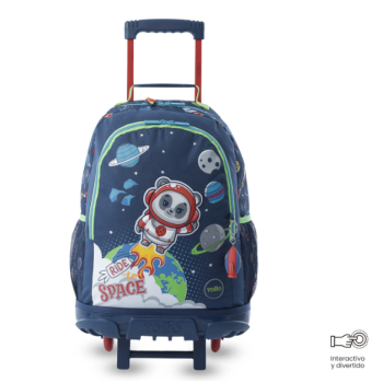 MORRAL TOTTO RUE BOMPER + LIBRO PARA COLOREAR PANDA SPACE 3UY T.L