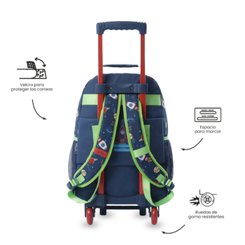 MORRAL TOTTO RUE BOMPER + LIBRO PARA COLOREAR PANDA SPACE 3UY T.L