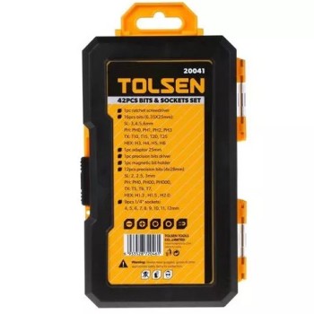 Juego de destornillador Tolsen 42 puntas y dados