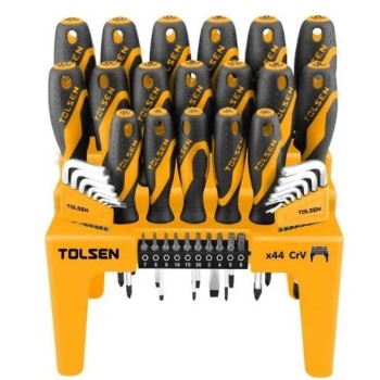 Juego de destornilladores Tolsen 44 piezas
