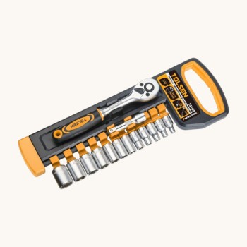 Set de 14 piezas de dados 1/4" Tolsen
