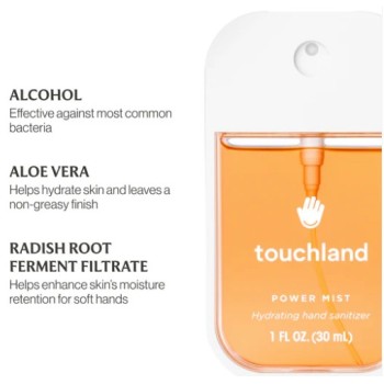 Sanitizador de Manos Hidratate Touchland Fragancia Durazno