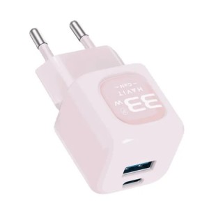 Cargador Havit usb 33w rosado