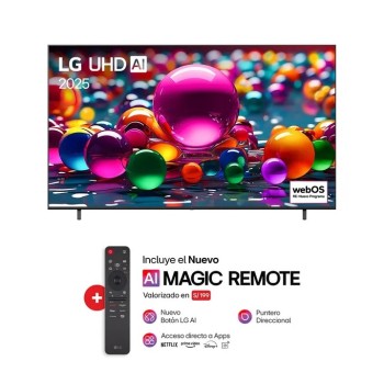 TV LG UHD AI SMART 4K de 55" 2025 con control magic