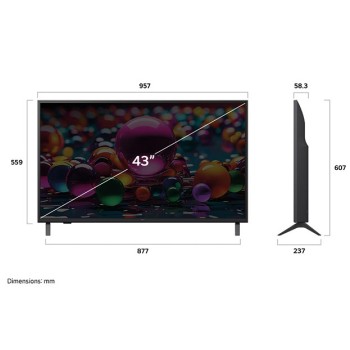 TV LG UHD AI SMART 4K de 43" 2025 con control magic