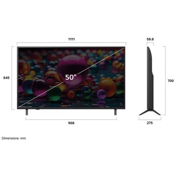 TV LG UHD AI SMART 4K de 50" 2025 con control magic