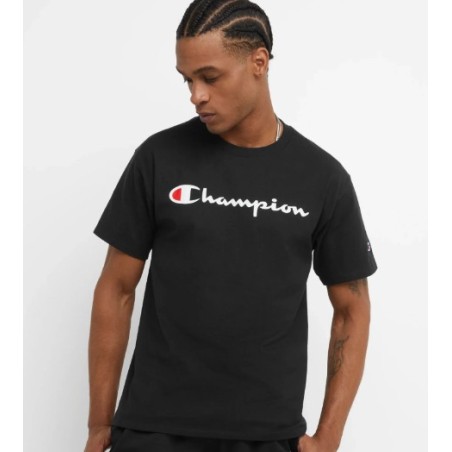 POLERA CHAMPION ESTAMPADO GRANDE COMPLETO TALLA - M COLOR - BLACK