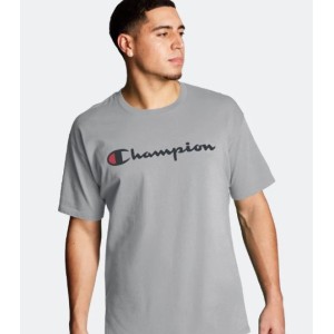 POLERA CHAMPION ESTAMPADO GRANDE COMPLETO TALLA - S COLOR - OXFORD GRAY