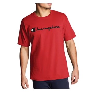 POLERA CHAMPION ESTAMPADO GRANDE BLACK TALLA - L COLOR - TEAM RED SCARLET