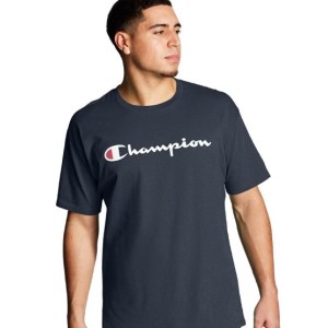 POLERA CHAMPION ESTAMPADO GRANDE WHITE TALLA - XL COLOR - NAVY