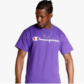 POLERA CHAMPION ESTAMPADO GRANDE WHITE TALLA - M COLOR - PURPLE PR