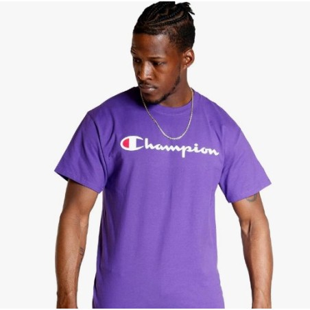 POLERA CHAMPION ESTAMPADO GRANDE WHITE TALLA - M COLOR - PURPLE PR