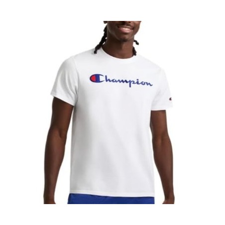 POLERA CHAMPION ESTAMPADO GRANDE AZUL TALLA - L COLOR - WHITE