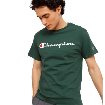 POLERA CHAMPION ESTAMPADO GRANDE WHITE TALLA - XL COLOR - DARK GREEN