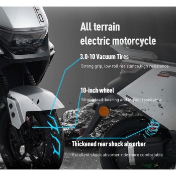 Motocicleta eléctrica ZUBOO GT GRIS