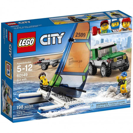 Set Auto Lego City 4x4 con velero para surf